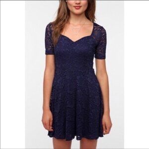 Pins & Needles Cobalt Blue Fit & Flare Lace Dress size S